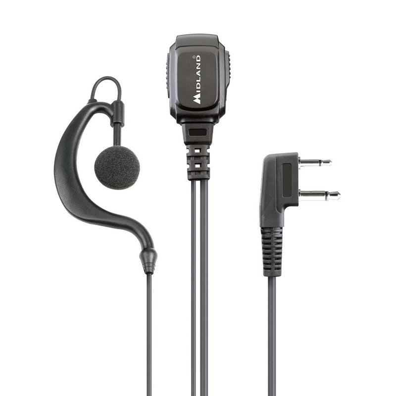 Midland MA21 Pro Microfono Auricolare Spiralato 2 Pin G7-G8-G9 etc. by Midland