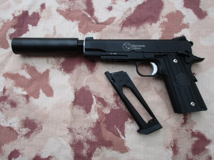 Nighthawk 1911 Custom Covert Ops Full Metal Co2 BlowBack Scritte e Loghi Originali by KWC > RWA