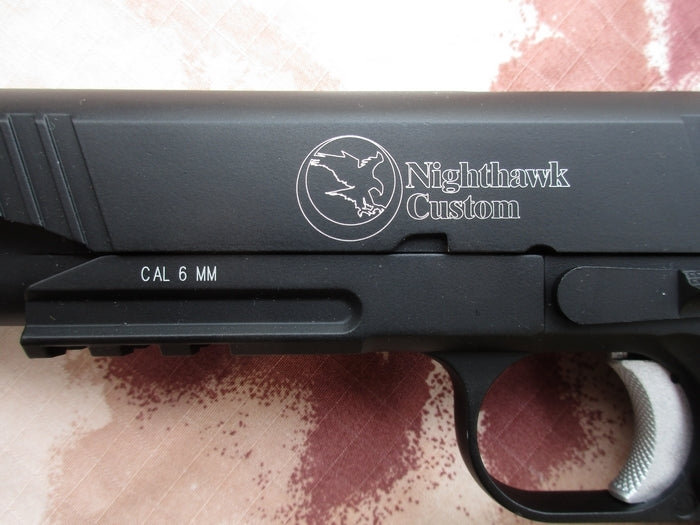 Nighthawk 1911 Custom Covert Ops Full Metal Co2 BlowBack Scritte e Loghi Originali by KWC > RWA