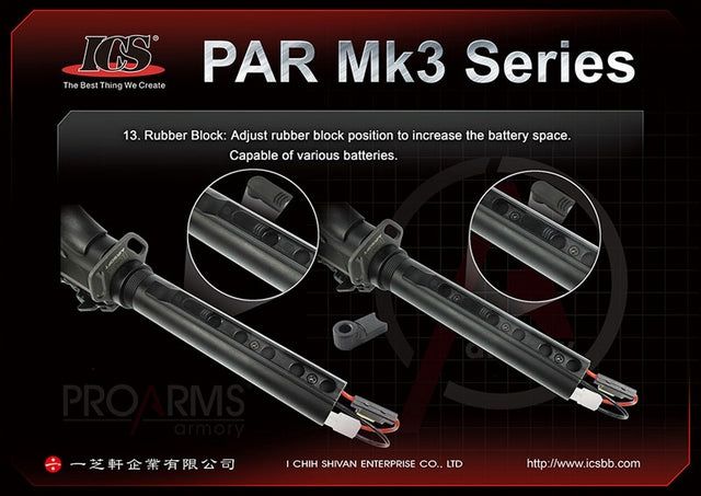 PAR Mk3 CQB Tan MTR Stock Blow Back EBB IMT-293-1 by Ics