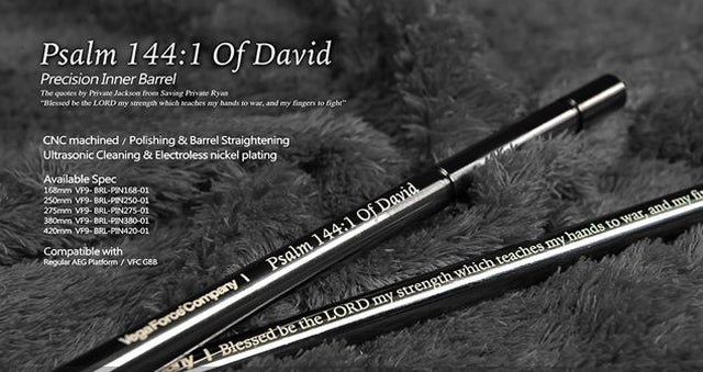 PSALM 144:1 of David 420mm. Precision Inner Barrel by Vfc