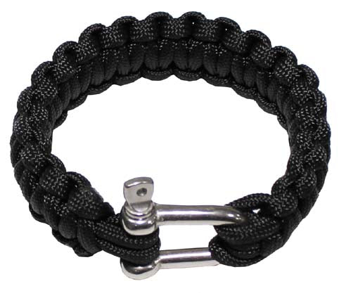 Paracord Bracciale BK con Moschettone Marino Inox by MHF