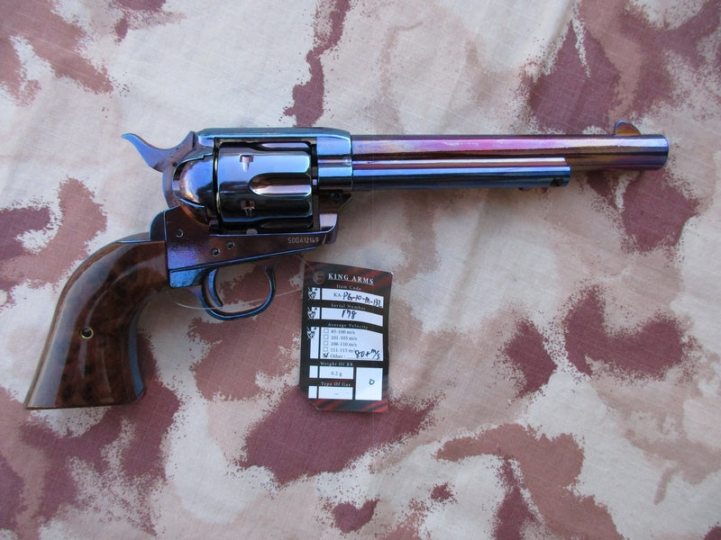 King Arms Peacemaker SAA .45 Revolver 6inch M - Chrome Burnished Cromo Brunita Gas Action by King Arms