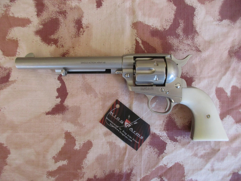 King Arms Peacemaker SAA .45 Revolver 6inch M Silver - Chrome Gas Action by King Arms
