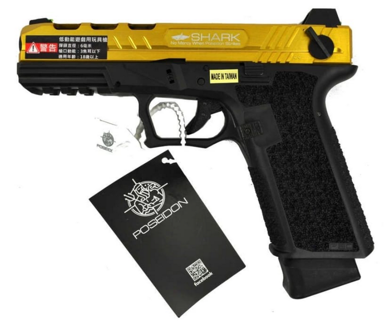 Poseidon PPW-P18 Shark Pistol GBB Cerakote Gold Slide by Poseidon