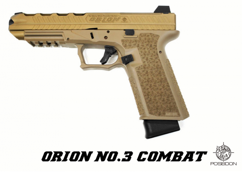 Poseidon Performance Orion 3 P80 Semi - Full Auto Alluminum Slide GBB Tan Version by Poseidon