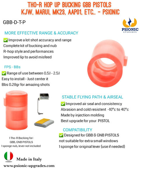 Psionic Tho-R GBB Pistol Hop Up Rubber Gommino Hop Up by Psionic Upgrade