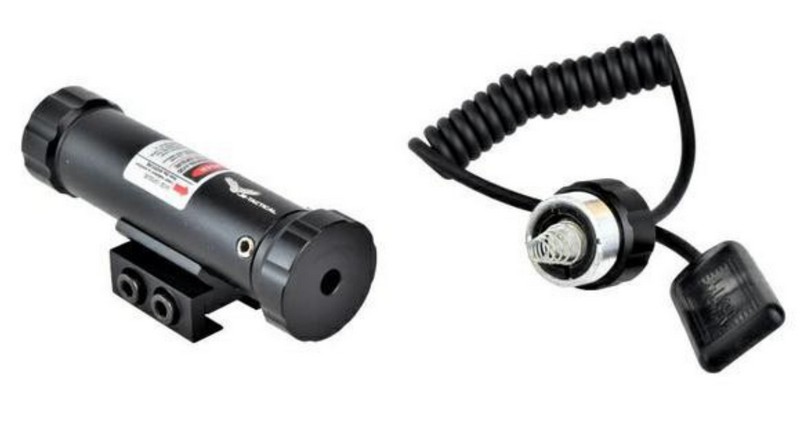 Pistol Red Laser Weaver - Picatinny Puntatore Laser Rosso con Comando Remoto