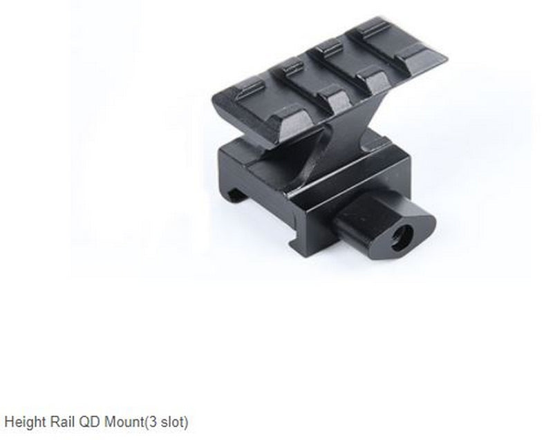 QD Height Rail Mount Slitta Rialzata 3 Slot by Metal