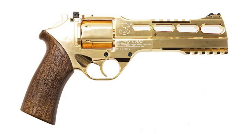 Chiappa Rhino Firearms 60DS .357 Magnum Style Co2 Airsoft Revolver Gold 18k Plated 1500pcs Limited Edition