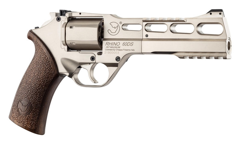 Chiappa Rhino Firearms 60DS .357 Magnum Style Co2 Airsoft Revolver Silver - Chrome Version by Bo Manufacture
