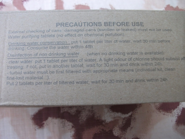 Razioni Riscaldabili Esercito Francese Scadenza Gennaio-Maggio 2017