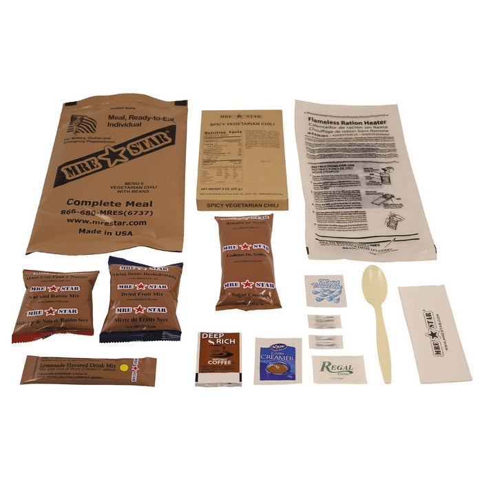Razione MRE Star Complete Meal N° 6 Vegetarian Chili with Beans by MRE Star