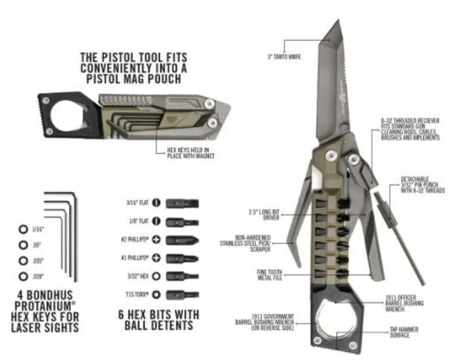 Real Avid "The Pistol Tool" Tactical Multi-Tool For Handguns by Real Avid