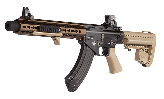 SR47 BR47 Keymod Supressor Tan B.R.S.S. Recoil Shock System by Bolt
