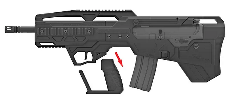 AR M4A1 AEG Bullpup Kit by SRU Prototype Division Firearms