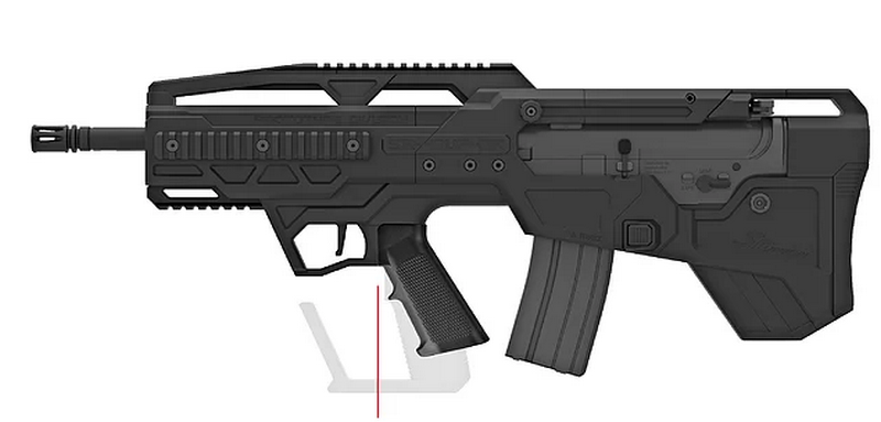 AR M4A1 AEG Bullpup Kit by SRU Prototype Division Firearms