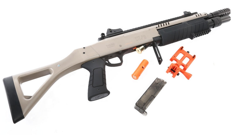 STF12 Spring VR Tan Shotgun Bluetooth Version by Bo Manufacture Fabarm x Shooter AR