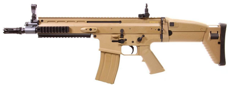 SCAR L FN Herstal Tan cal. 5,56 AEG Scritte Loghi Originali by Cybergun