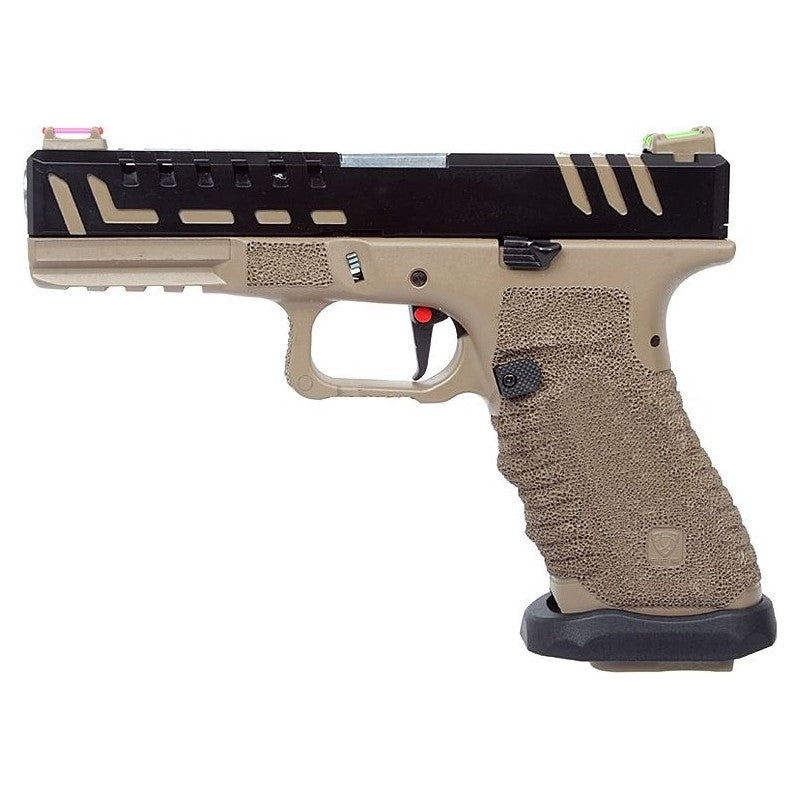 APS AC G17 Scorpion D-MOD Tan Dual Power Co2 GBB Full Metal by Aps