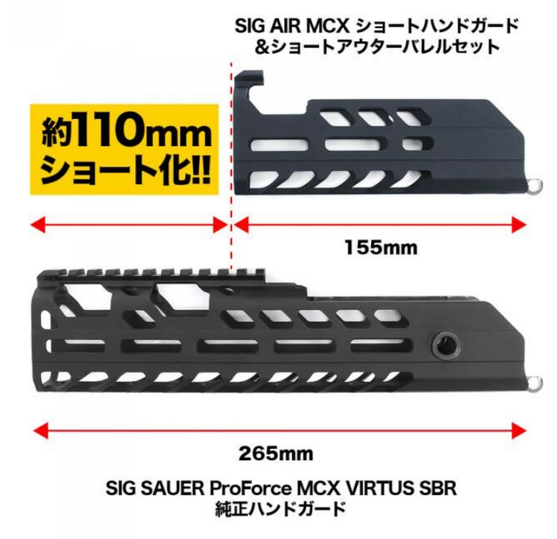 Sig Sauer MCX Virtus ProForce Short Handguard - Outer Barrel Set by Nitro. VO