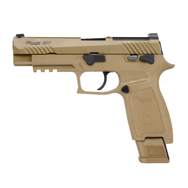 Sig Sauer ProForce P320 - M17 Optic Ready Coyote Tan Co2 GBB Full Metal Scritte e Loghi Originali by Vfc