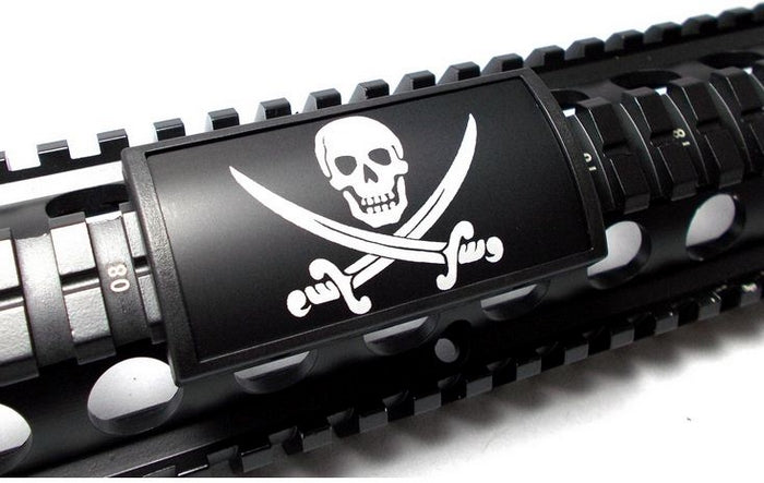 Skull and Cross Swords Rail Cover by Custom Gun Rails