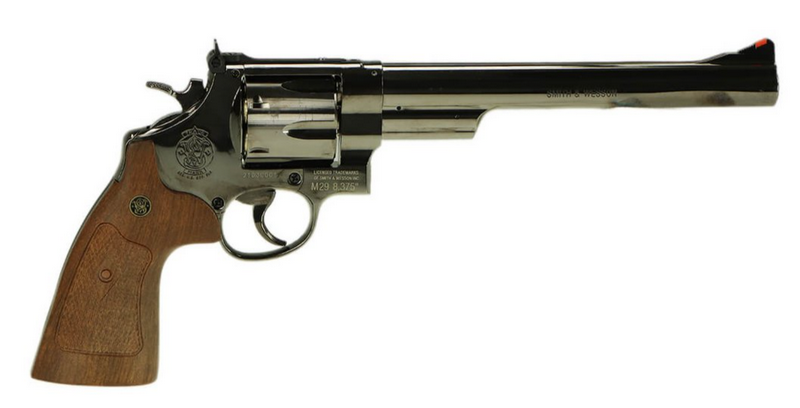Smith & Wesson M29 .44 Magnum Co2 8 3-8" Black - Chrome Version by WG per Umarex