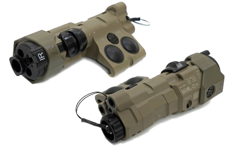 Sotac Gear B.E. Meyers MAWL-C1 IR - Green Laser Torch DE Dark Earth by Sotac Gear