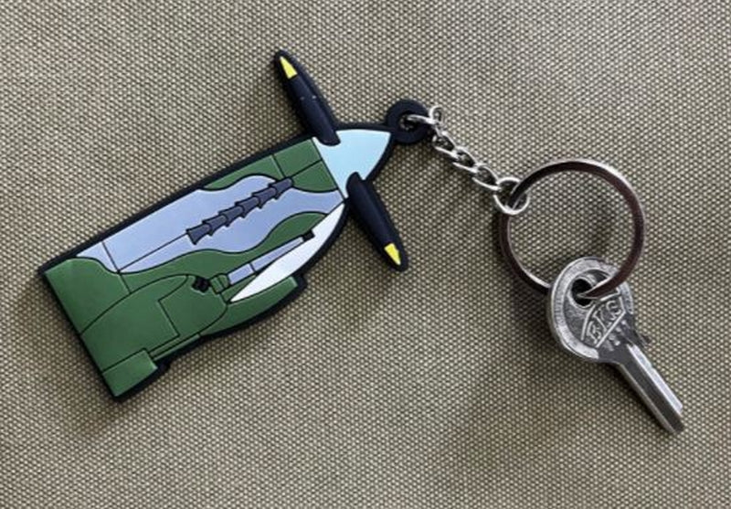 Spitfire 3D PVC Keychain Portachiavi