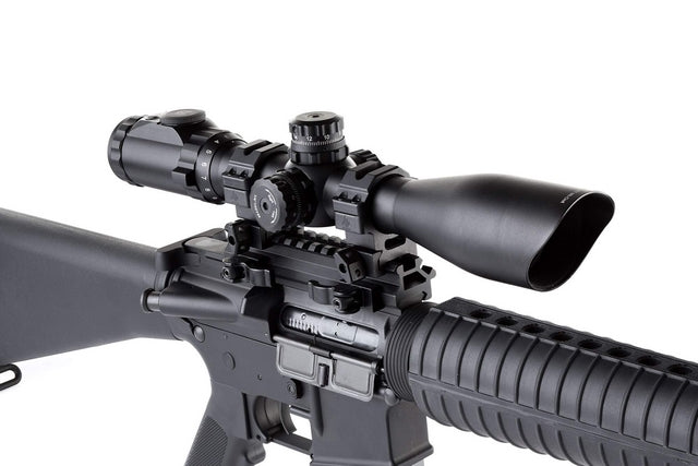 Swat 3-12x44 IE Scope W AO Mil-dot 36 Colors EZ-TAP + MS Rings