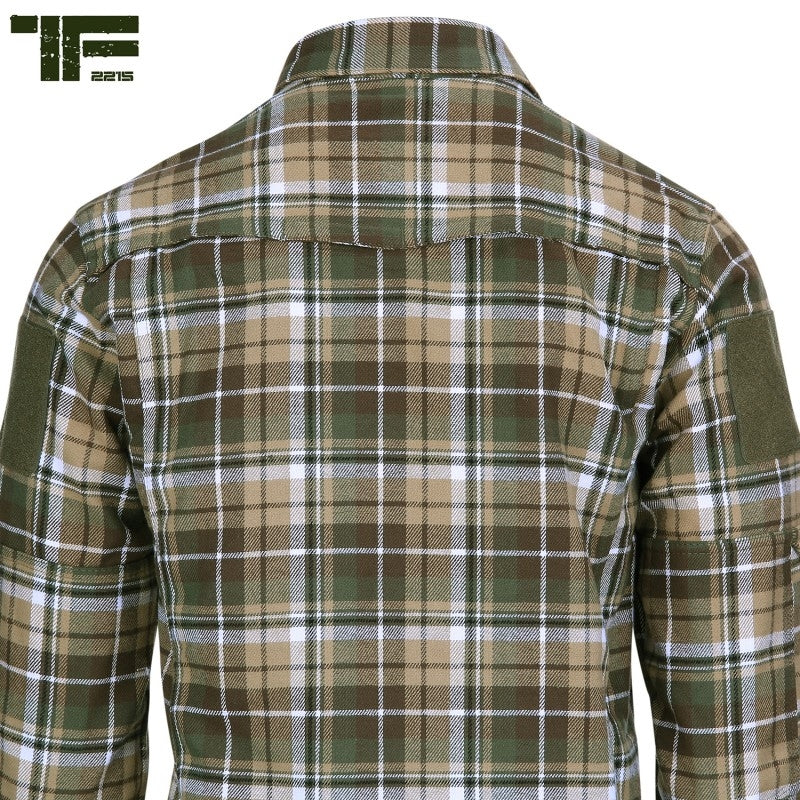 Task Force TF-2215 Flanel Contractor Shirt Brown - Green by 101 Inc.