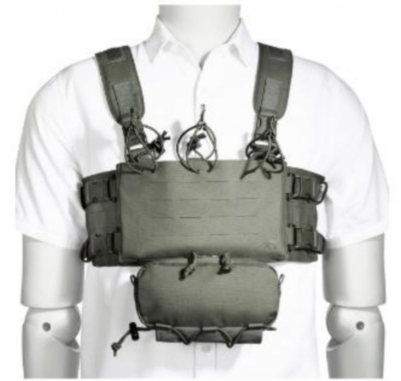 Tasmanian Tiger Small Combi Chest Rig Stone Grey Olive by Tasmanian Tiger