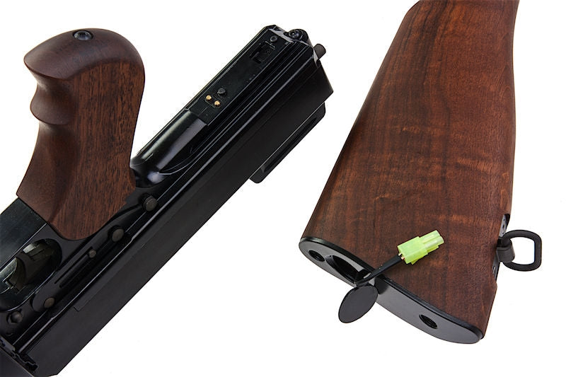 Thompson M1A1 "Military" EBB Electric Blow Back E.F.C.S. Fire Control System Full Wood & Metal by Ares
