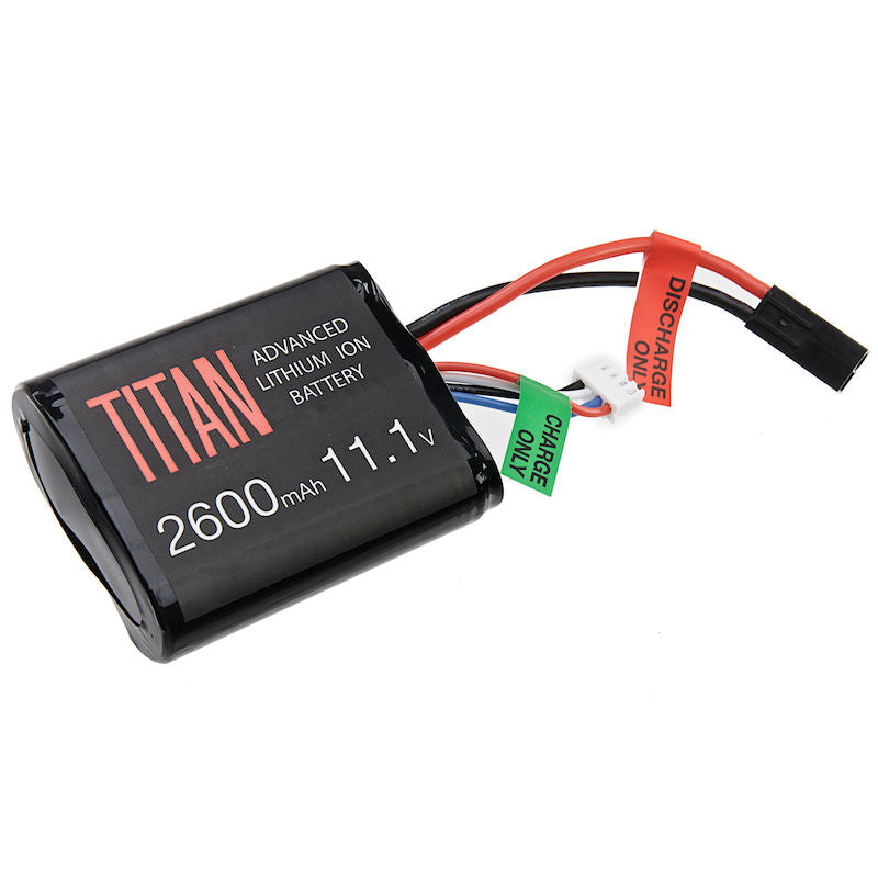 Titan Power Battery Lithium Ion 7,4V 350mAh HPA Style Can be used with Lipo charger Stick JST by Titan Airsoft