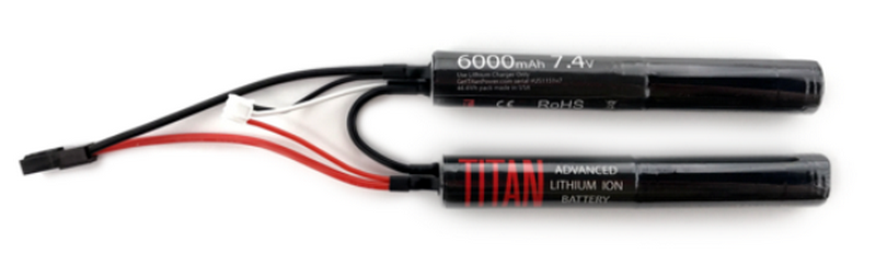 Titan Power Battery Lithium Ion 7.4v 6000mAh Nunchck Tamiya by Titan Power