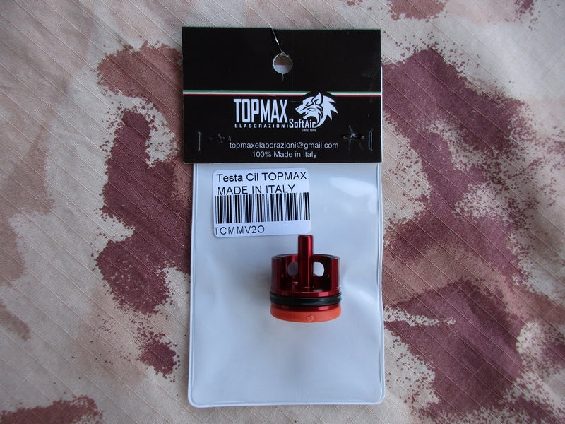 Testa Cilindro in Ergal V2-V3 con Pad Maggiorato Arancione TCMMV2O by TopMax