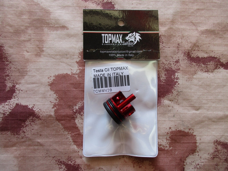 Testa Cilindro in Ergal V2-V3 con Pad Maggiorato Nero TCMMV2B by TopMax