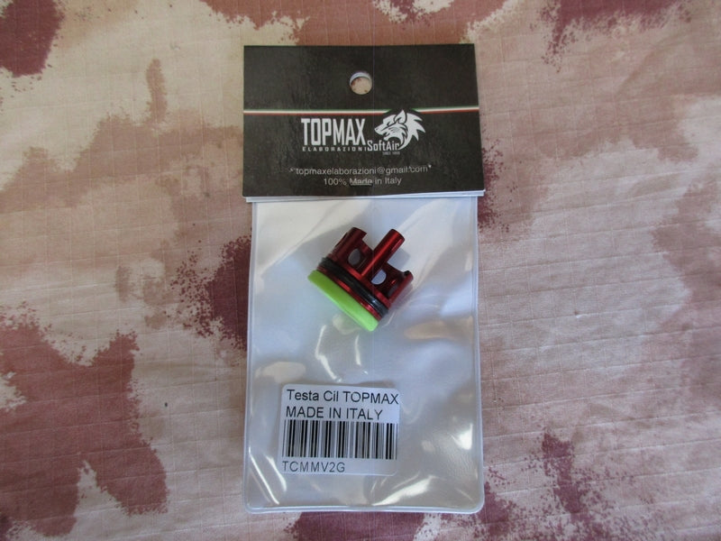 Testa Cilindro in Ergal V2-V3 con Pad Maggiorato Verde TCMMV2G by TopMax