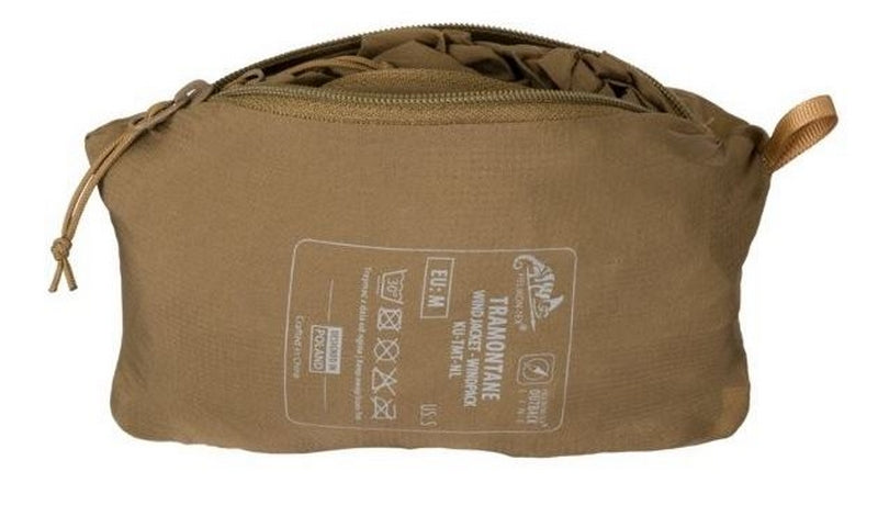 Tramontane Alpha Green Nylon Windpack DWR Durable Water Repellency Jacket by Helikon Tex