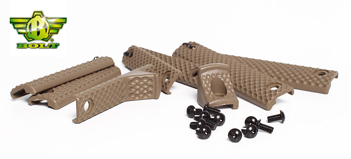 URX3 Tan Handstop & RIS Covers by Bolt Airsoft