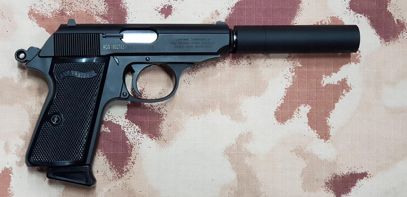 PPK S Silenziata con Scritte e Loghi Originali Walther GBB by Maruzen per Umarex