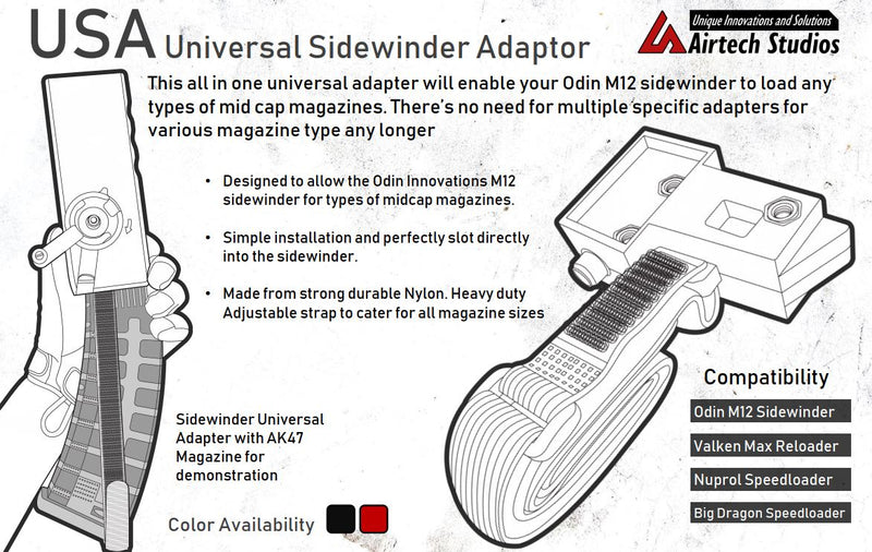 USA Universal Sidewinder Adapter Black by Airtech Studios