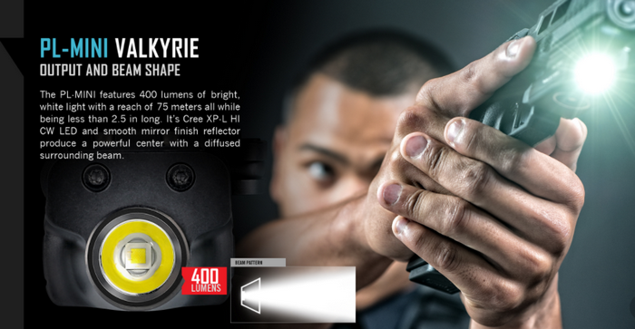 Valkyrie PL Mini 400 Lumen Led Weaponlight by Olight Technology