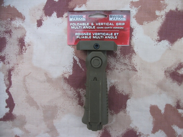 Vertical Forward Grip Tan Foldable by Swiss Arms