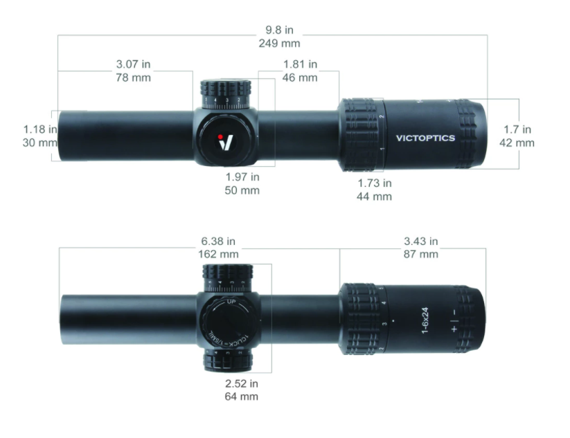 VictOptics Shortscope 1-6x24 S6 FDE by VictOptics