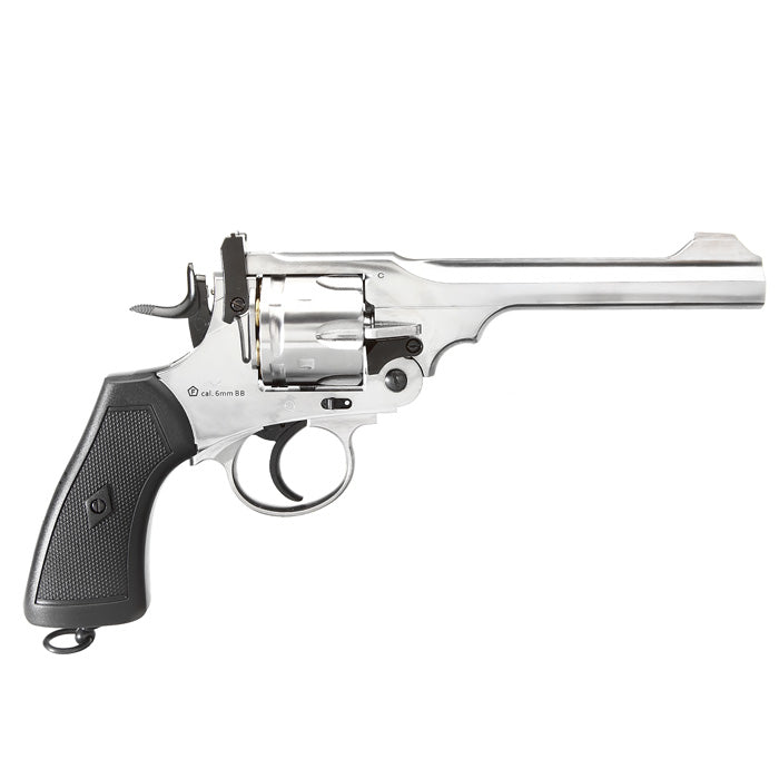 Webley MKVI .455 Service Revolver 1915 Chrome Co2 Full Metal Scritte e Loghi Originali by Gun Heaven