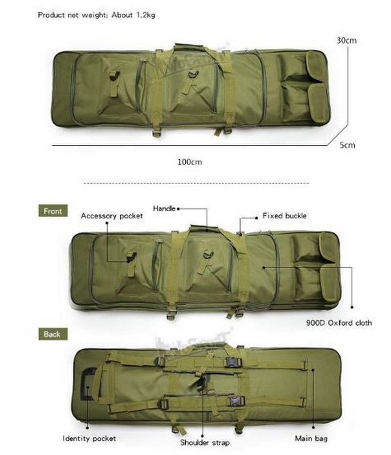 Wosport Twin Gun Carry Bag 60 - 100mm. BK by Wosport