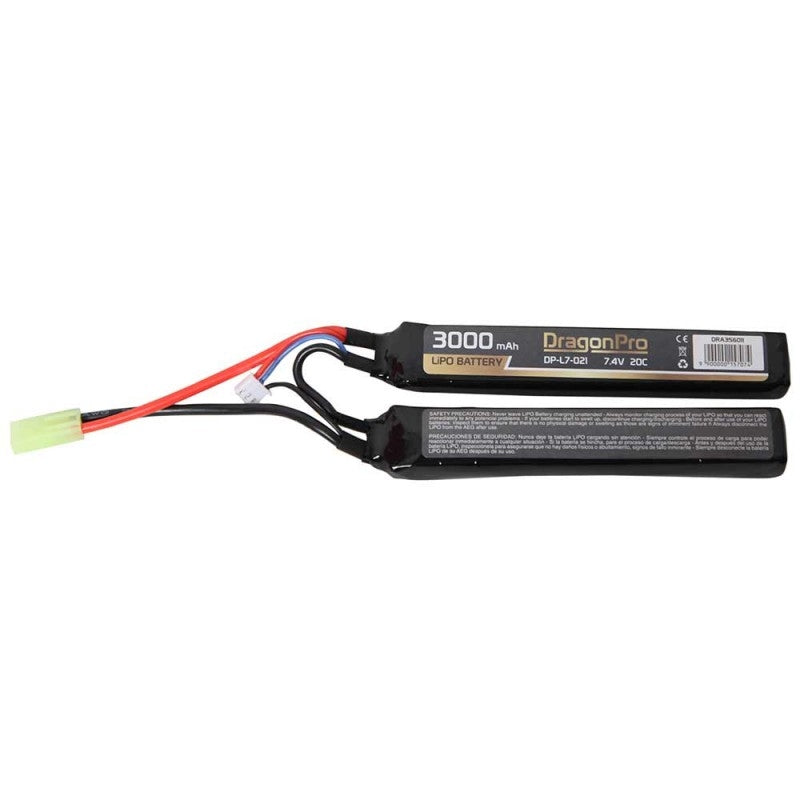 Batteria DP-L7-021 7.4V 3000mAh 20C LiPO (1+1) 128x21x17.5mm. by Dragonpro