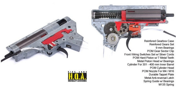 9mm. SP135-ant. M4 Full Set Gear Box by King Arms
